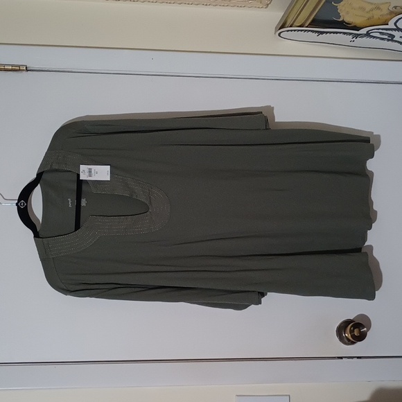 J.Jill Pure Jill Trapunto Tunic Cotton/Linen Blend - Picture 3 of 11